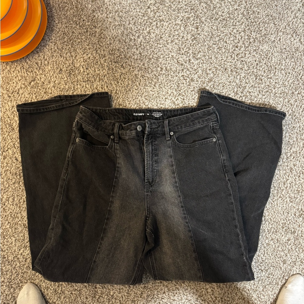 Old Navy Black Straight Leg Jeans Versatile Denim